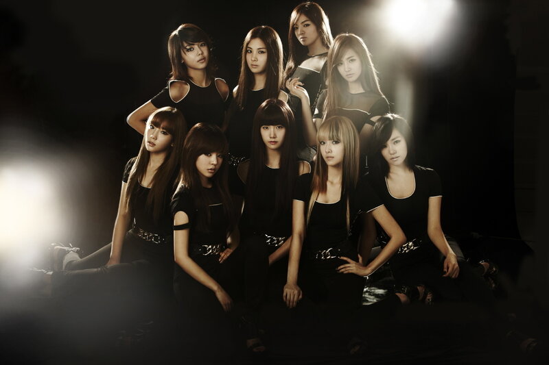K-pop group studio portrait