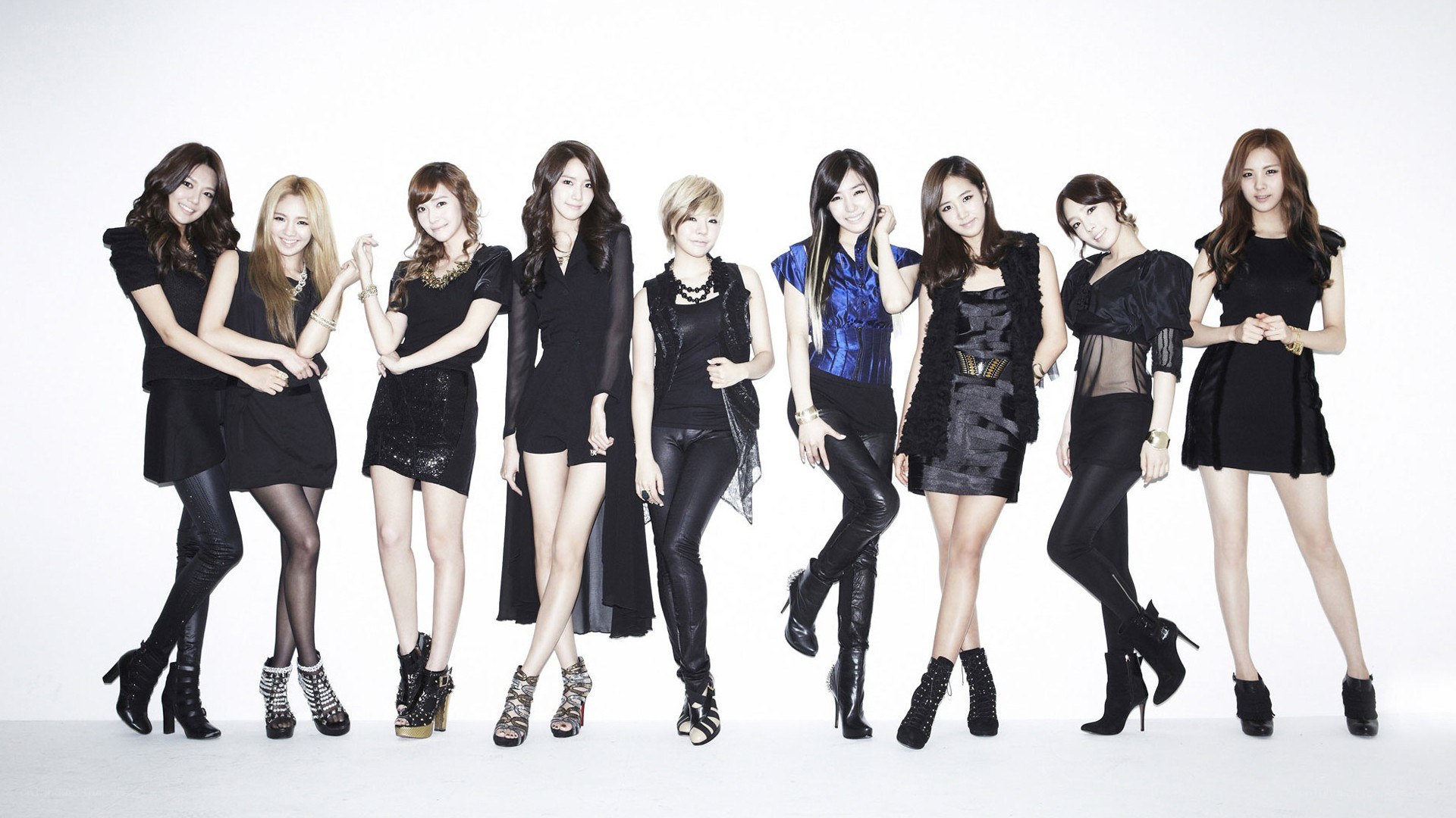 K-pop group studio portrait
