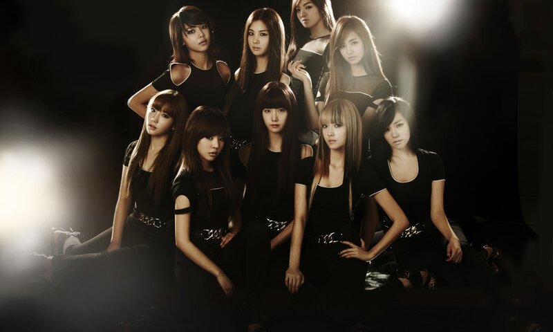 K-pop group studio portrait