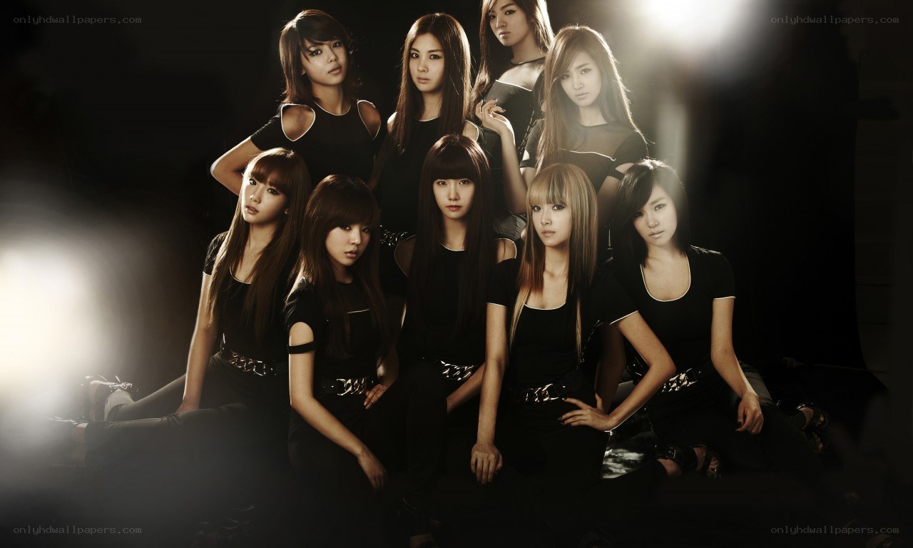 K-pop group studio portrait
