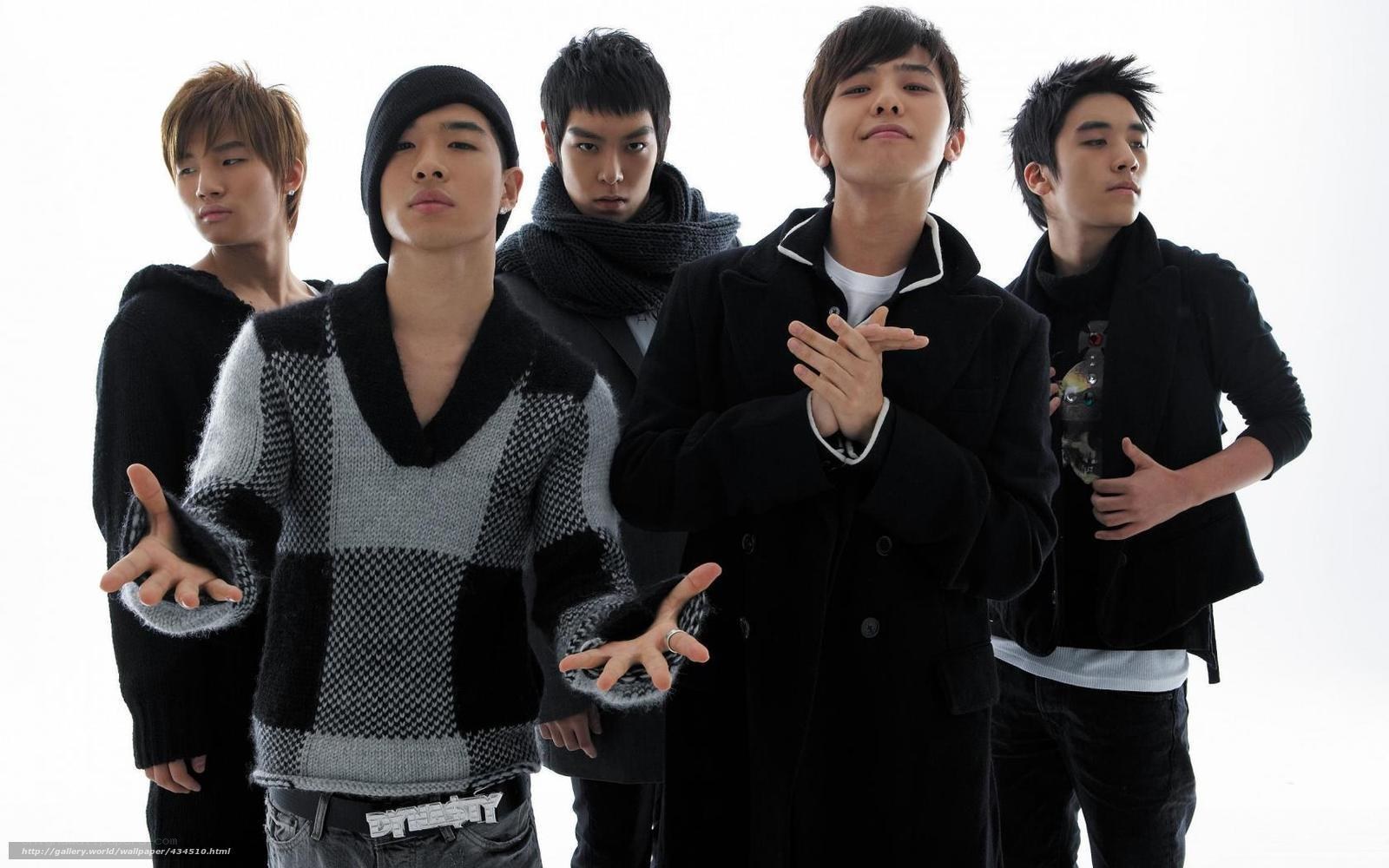 K-pop group studio portrait