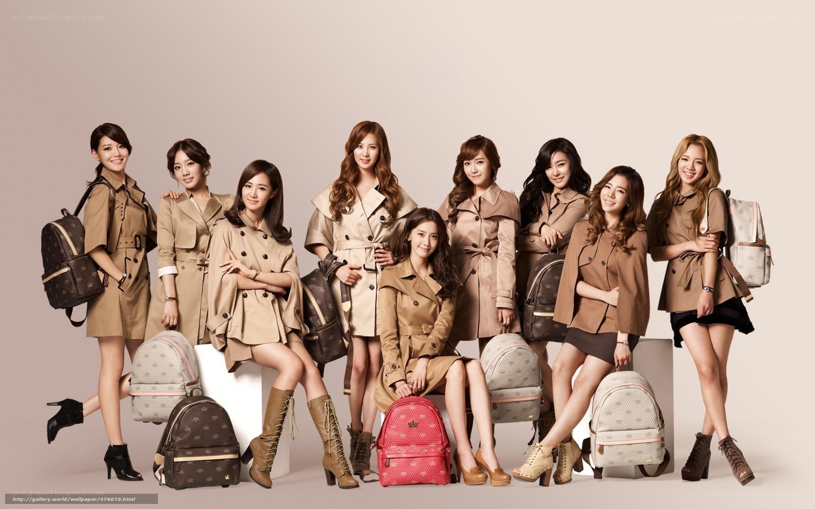 K-pop group with backpacks