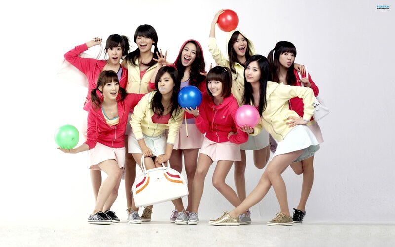 K-pop group with balloons
