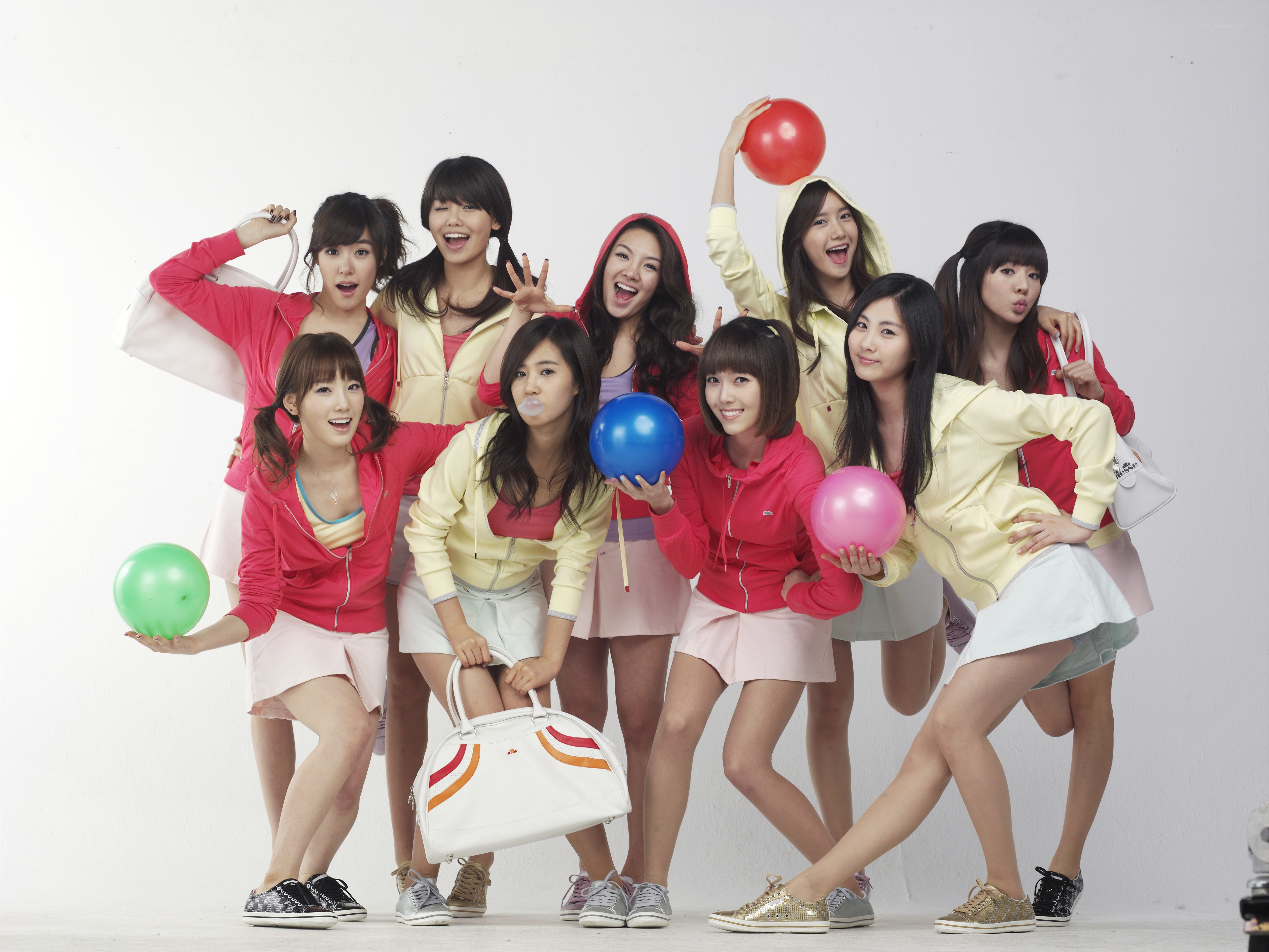 K-pop group with balloons