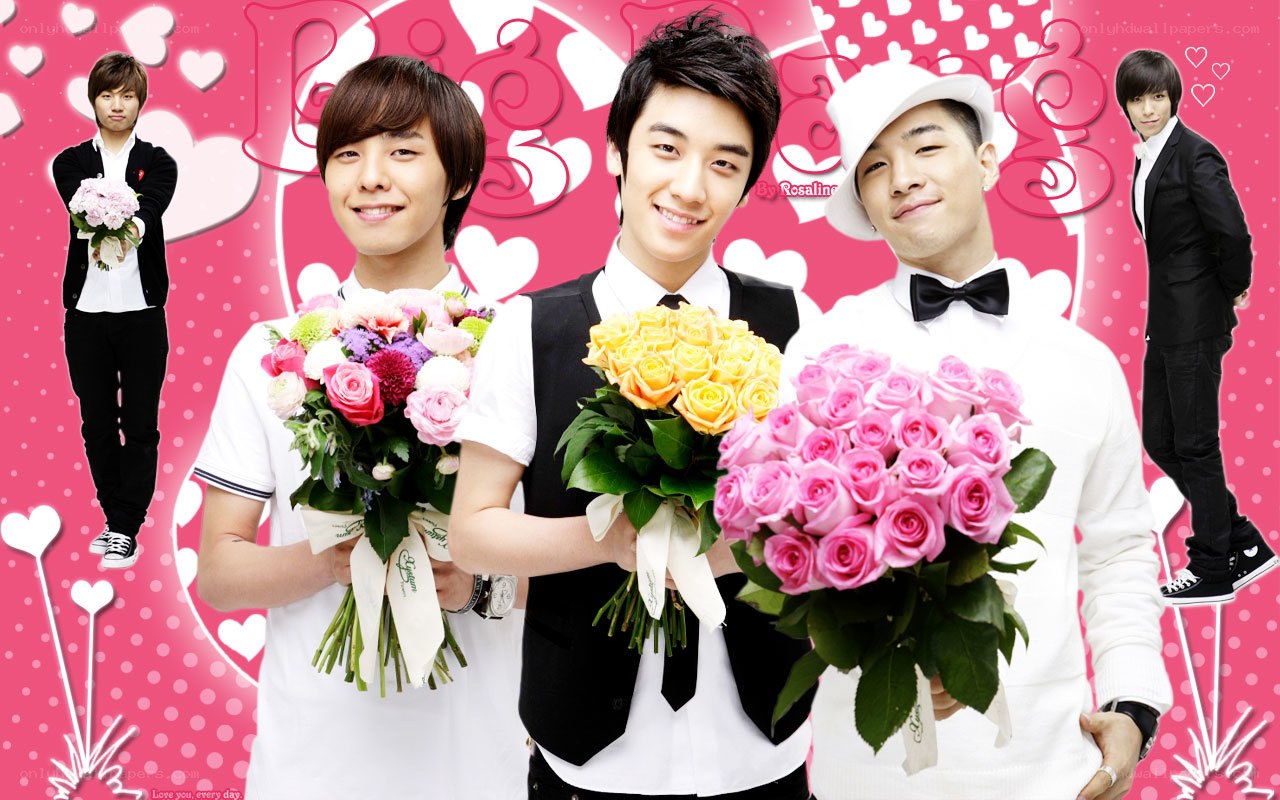 K-pop group with flowers