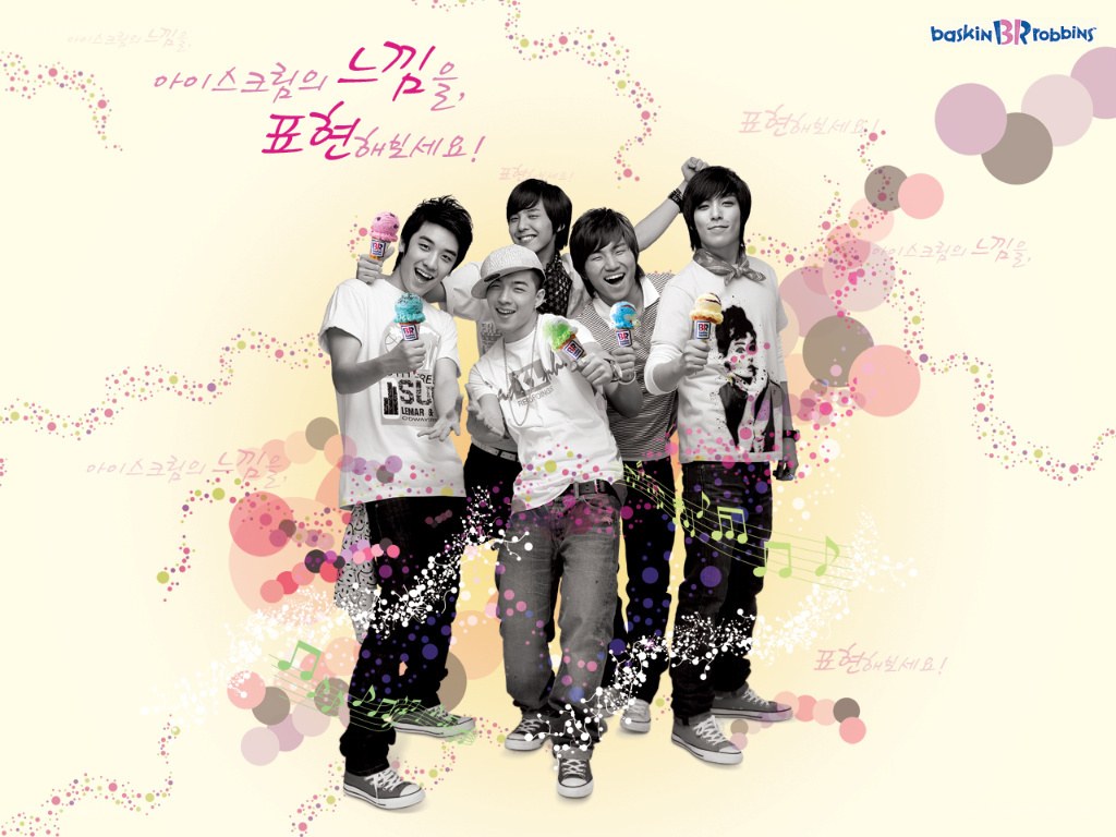 K-pop group with ice cream