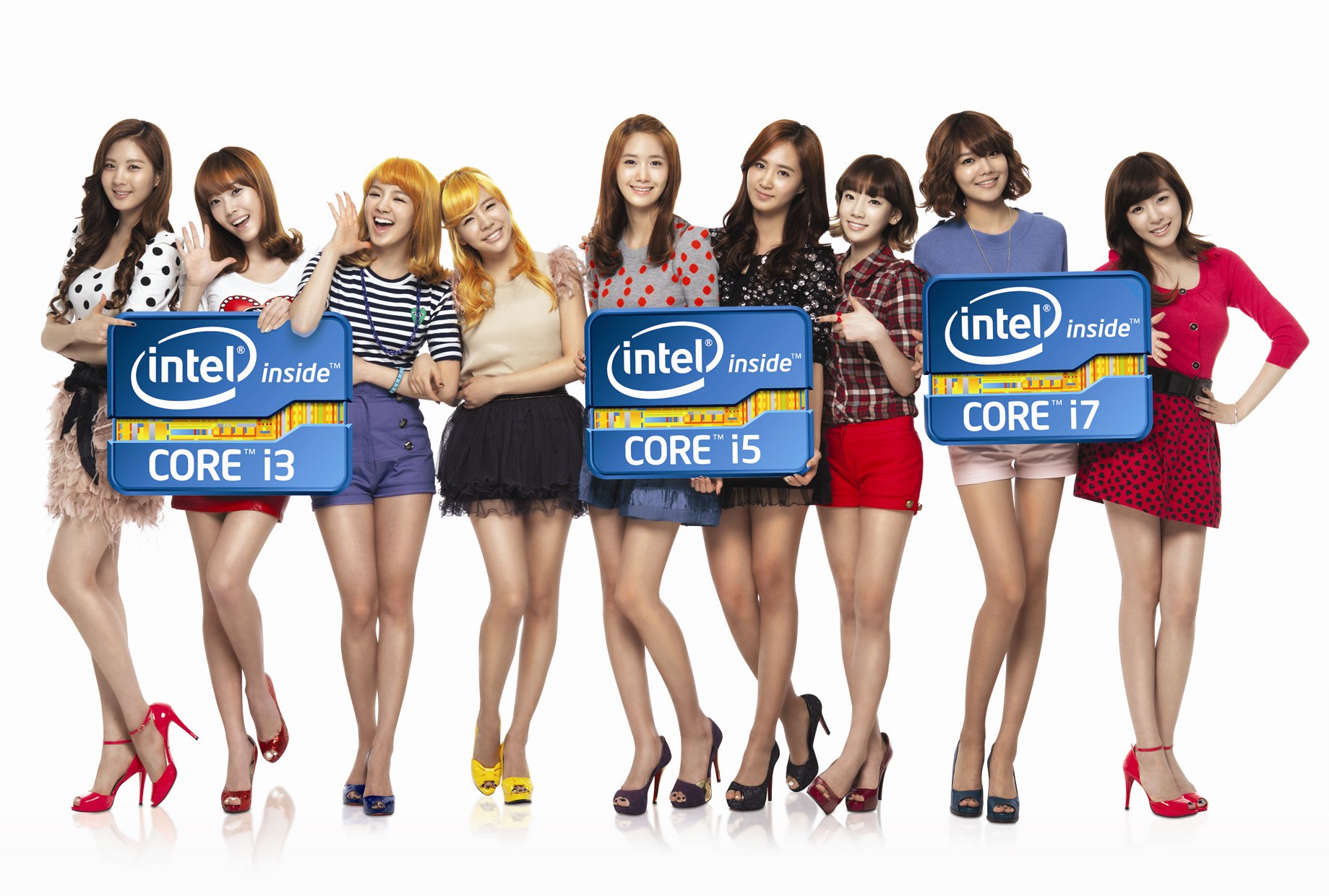 K-pop group with Intel processors
