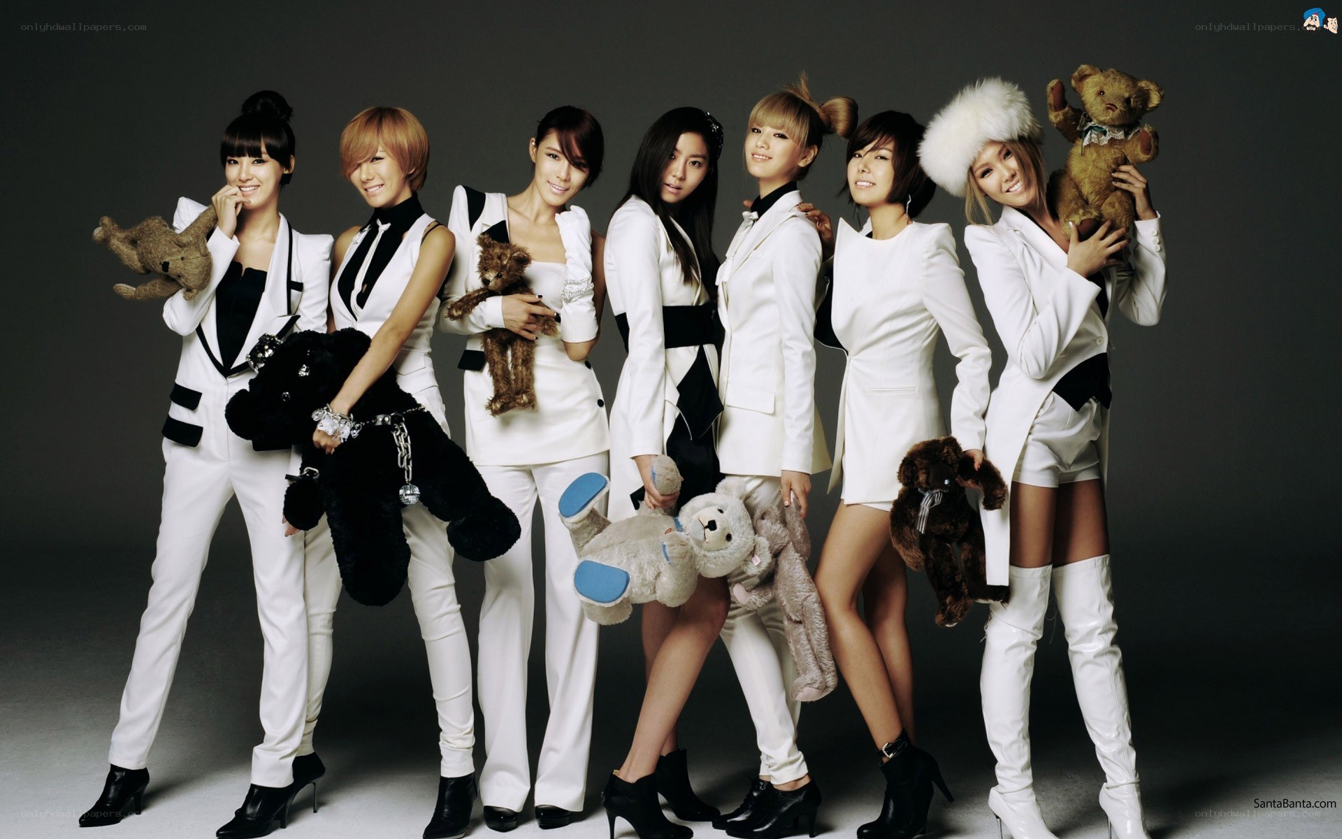 K-pop group with teddy bears