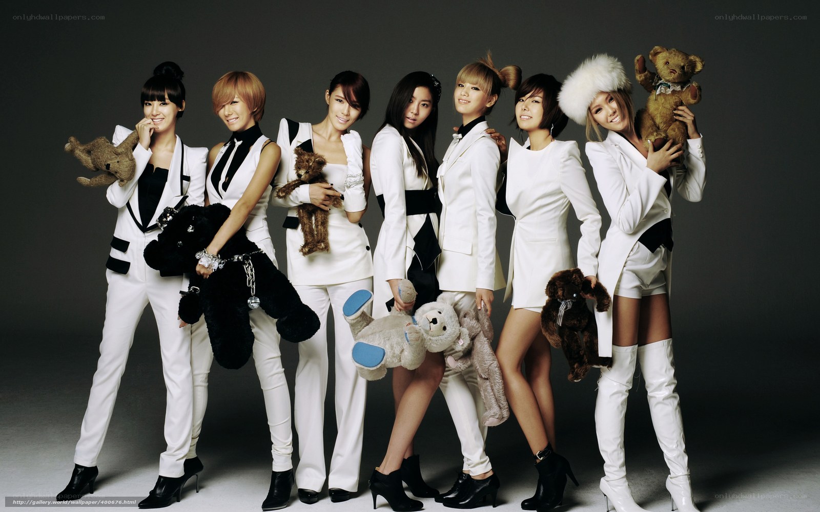 K-pop group with teddy bears