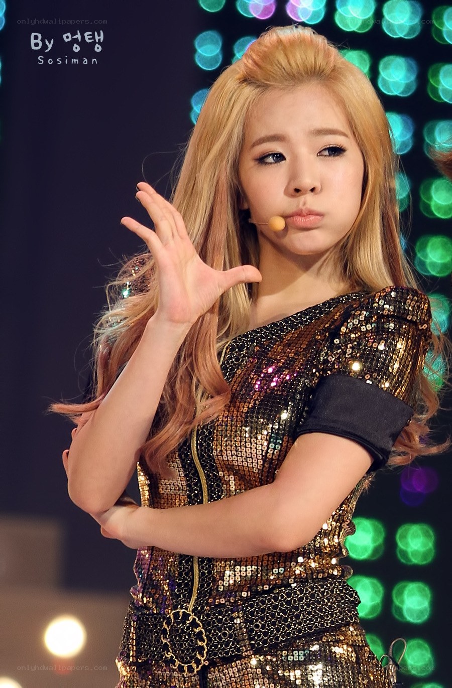 K-pop performer on stage