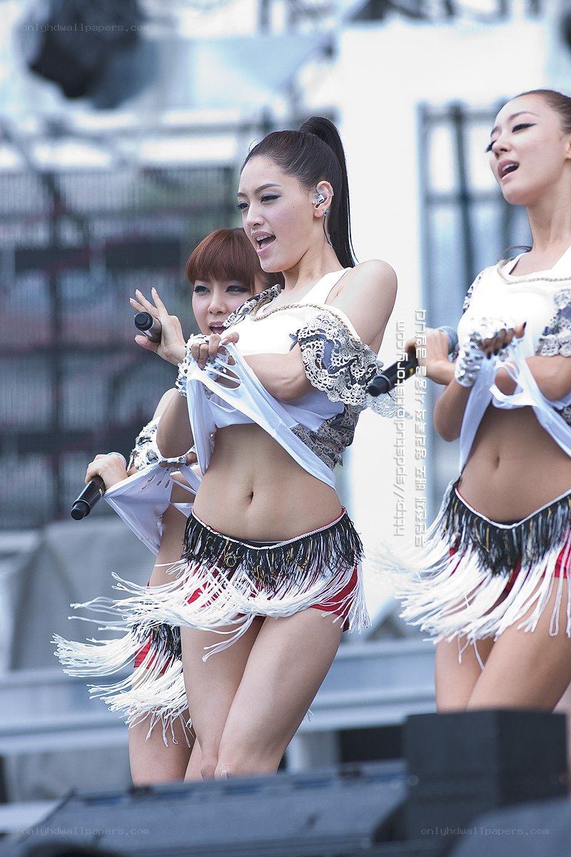 K-pop performers on stage