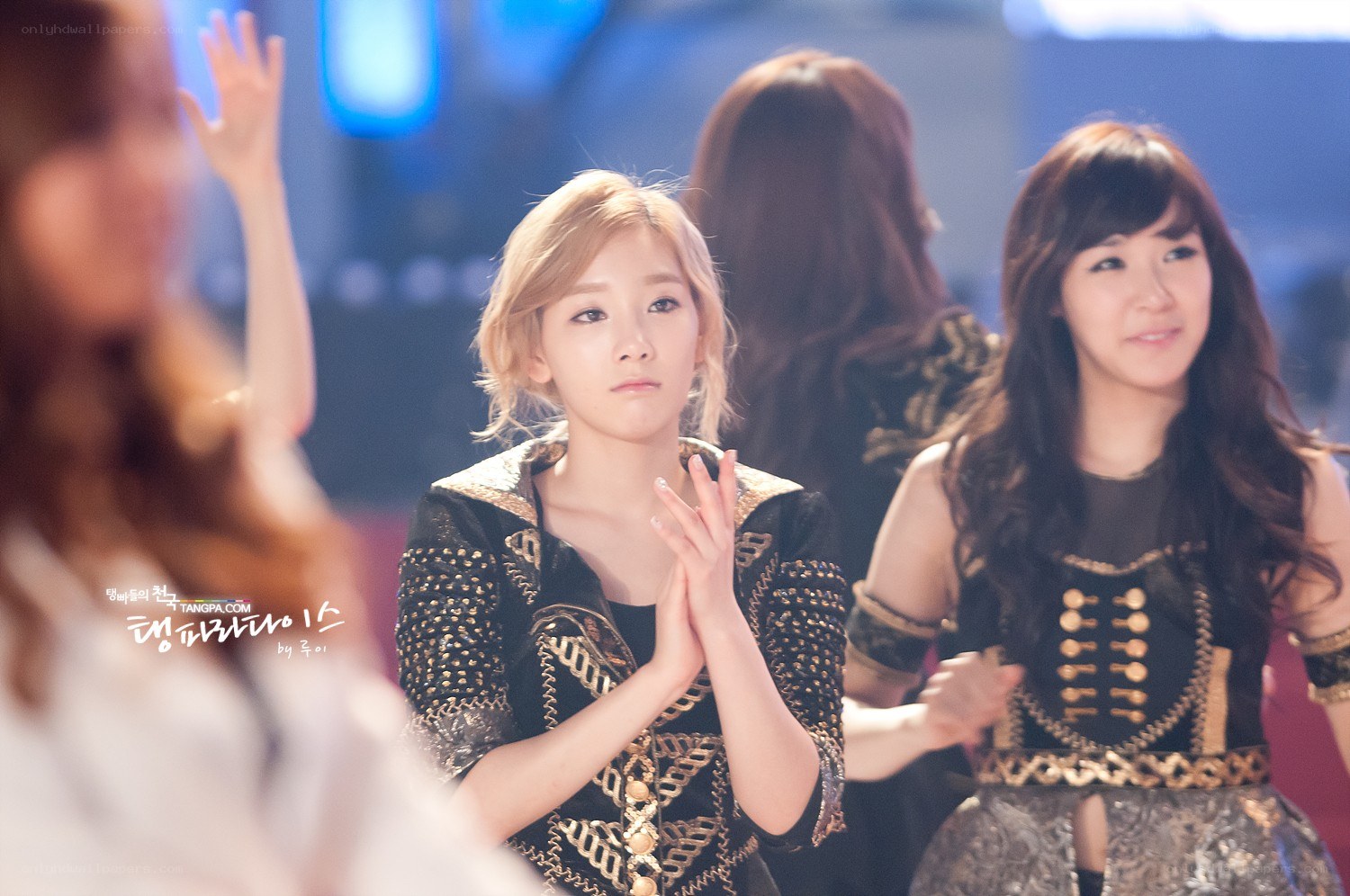 K-pop performers on stage