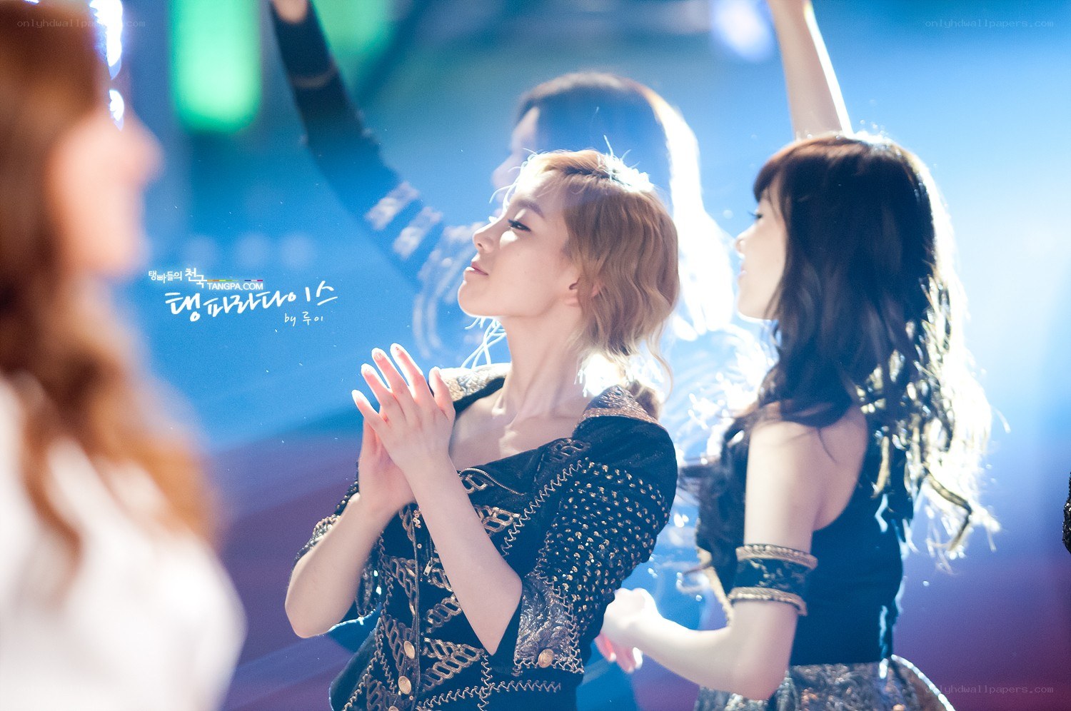 K-pop performers on stage
