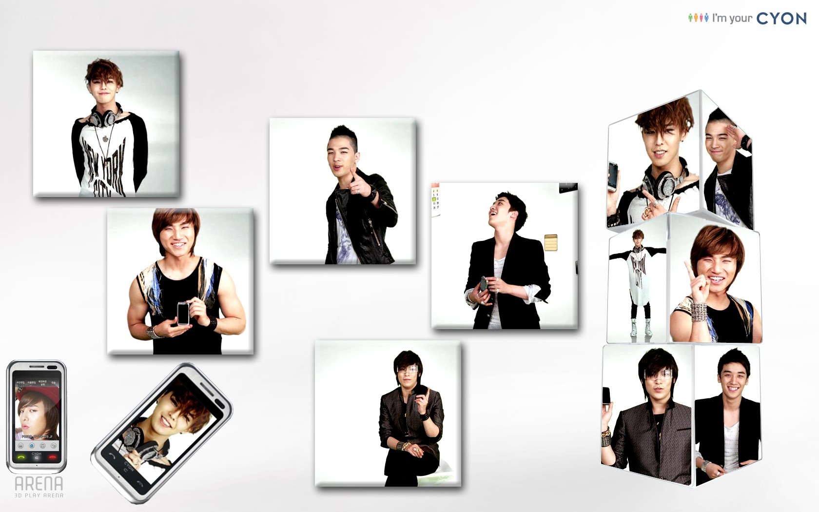 K-pop promotional collage