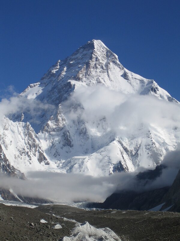 K2 Mountain Peak — Blue, Dramatic