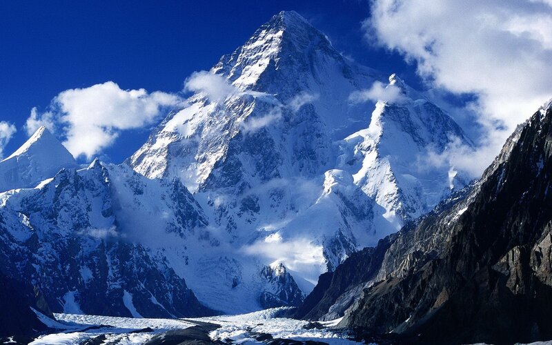 K2 Mountain Peak — Blue