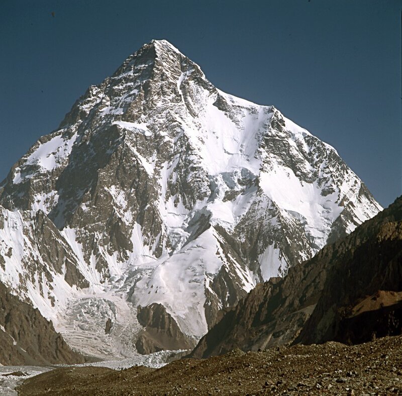 K2 Mountain Peak — White, Dramatic