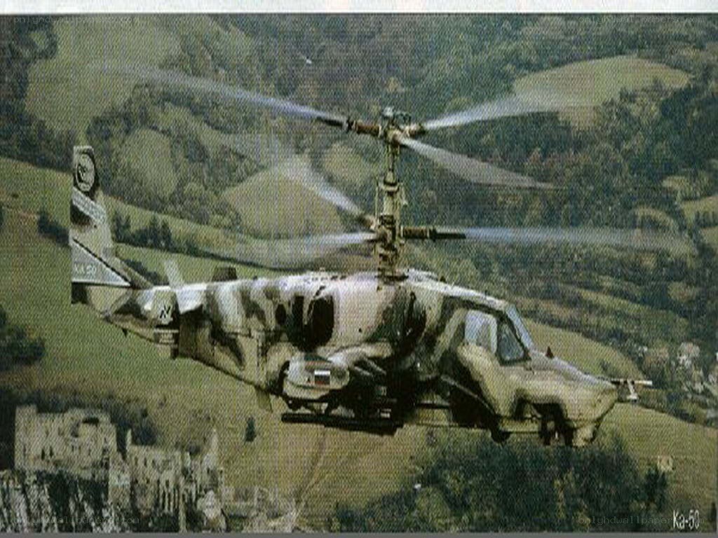 Ka-50 helicopter in flight