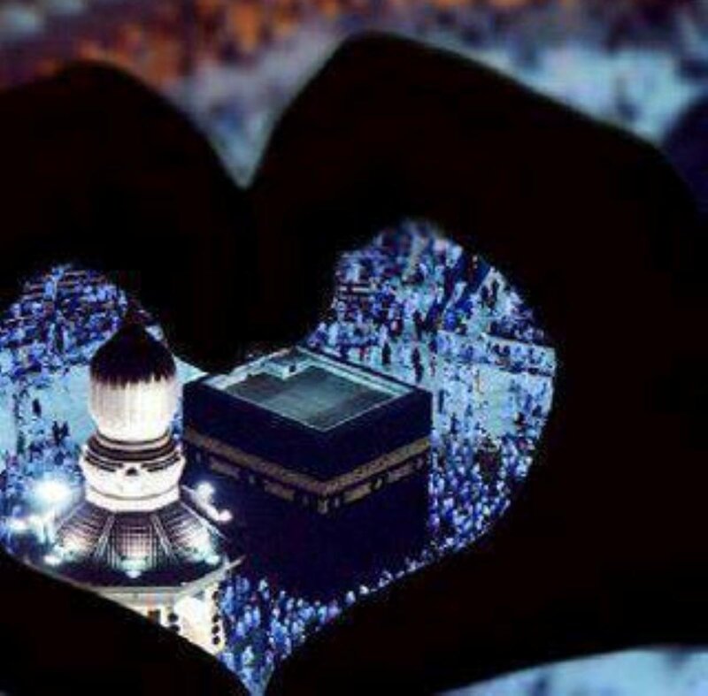Kaaba in Mecca — Black, Serene, Night, Photograph, Hands