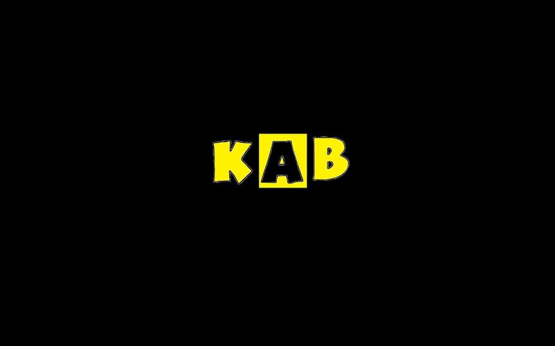 KAB logo on black background