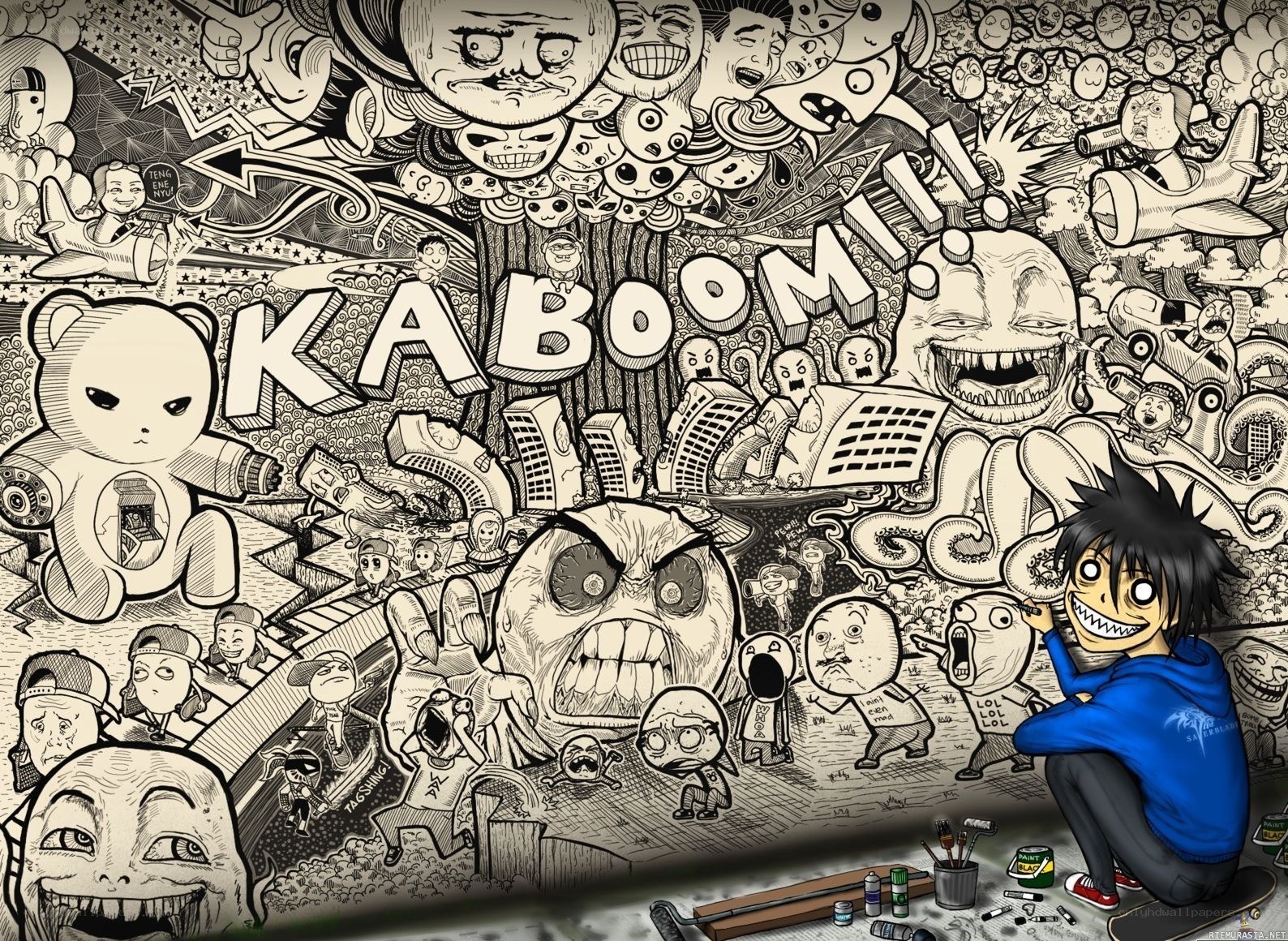 Kaboom cartoon chaos