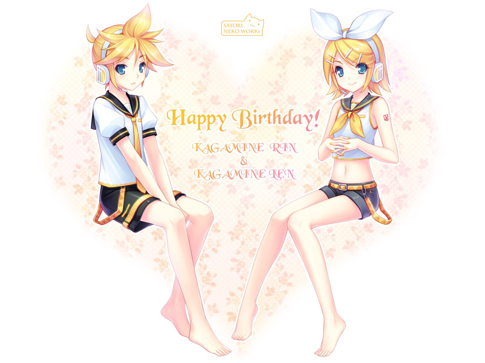 Kagamine Rin and Len birthday art
