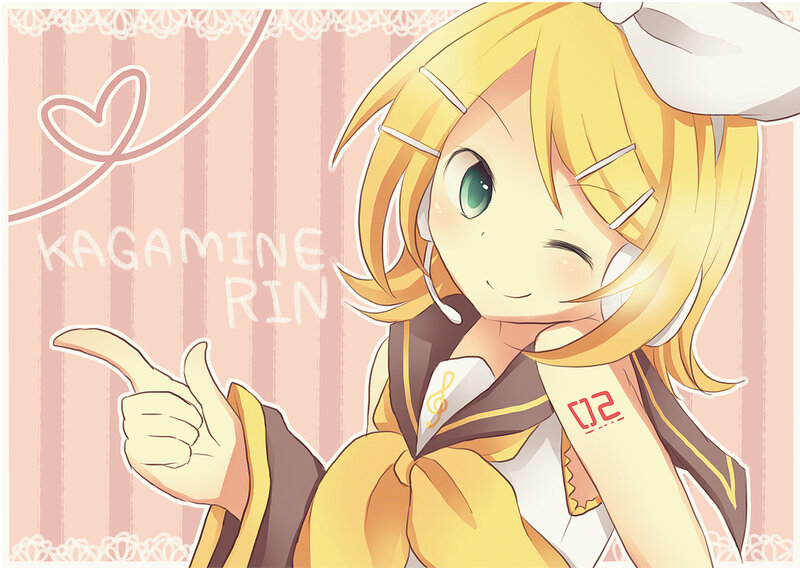 Kagamine Rin pointing