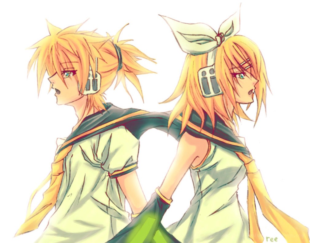 Kagamine twins anime art
