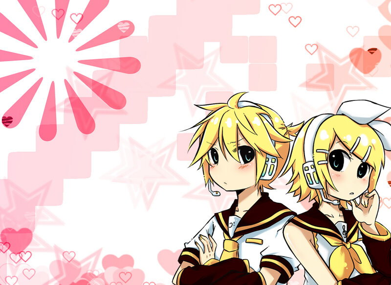 Kagamine twins anime art