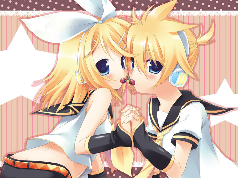 Kagamine twins anime art