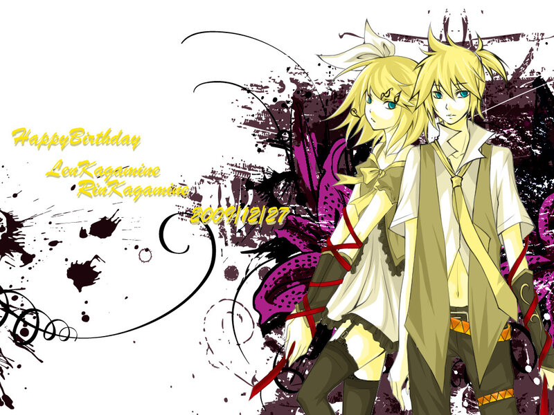 Kagamine twins birthday art