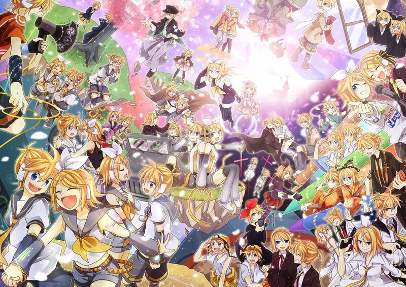 Kagamine twins collage