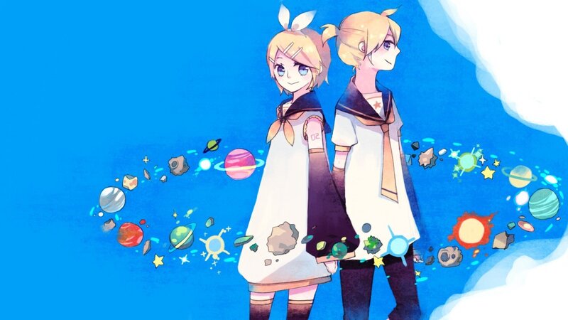 Kagamine twins in space