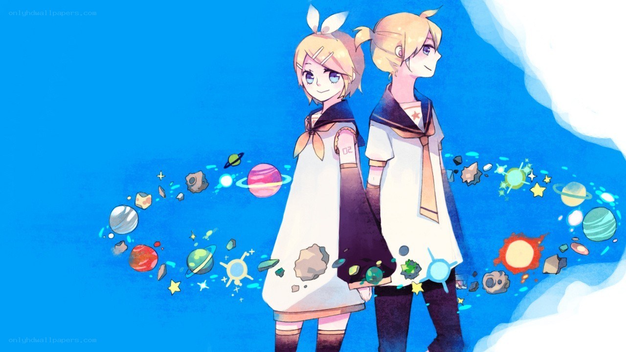 Kagamine twins in space