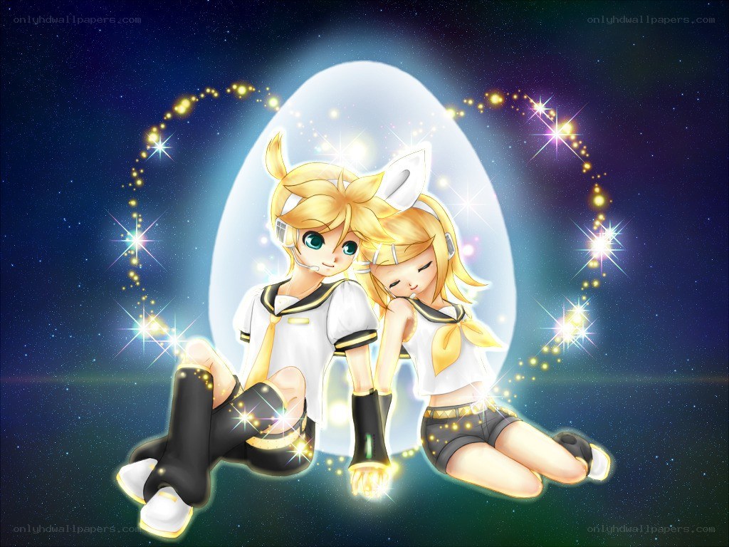 Kagamine twins in space