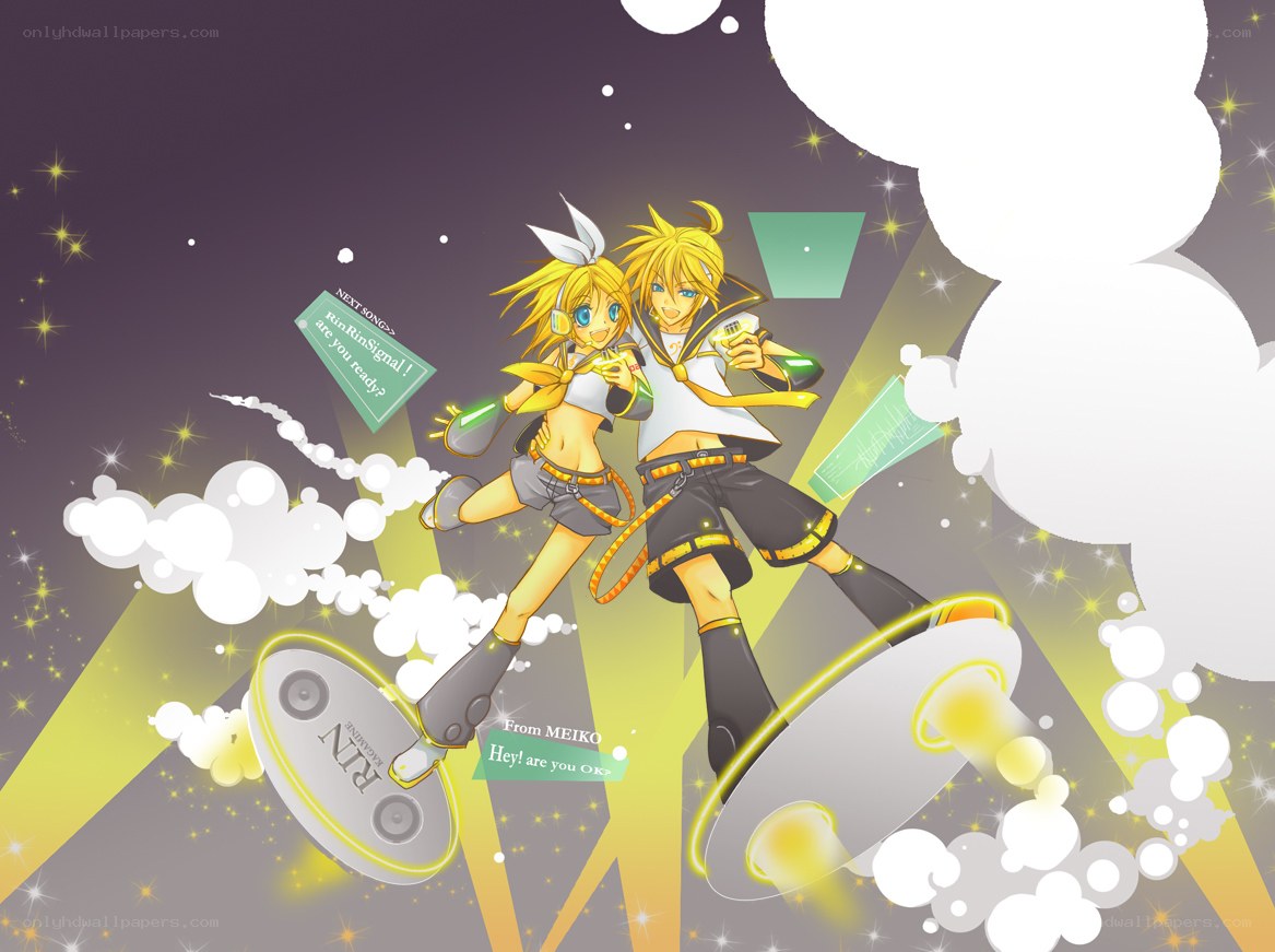 Kagamine twins in space