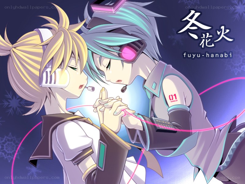 Kagamine twins in winter