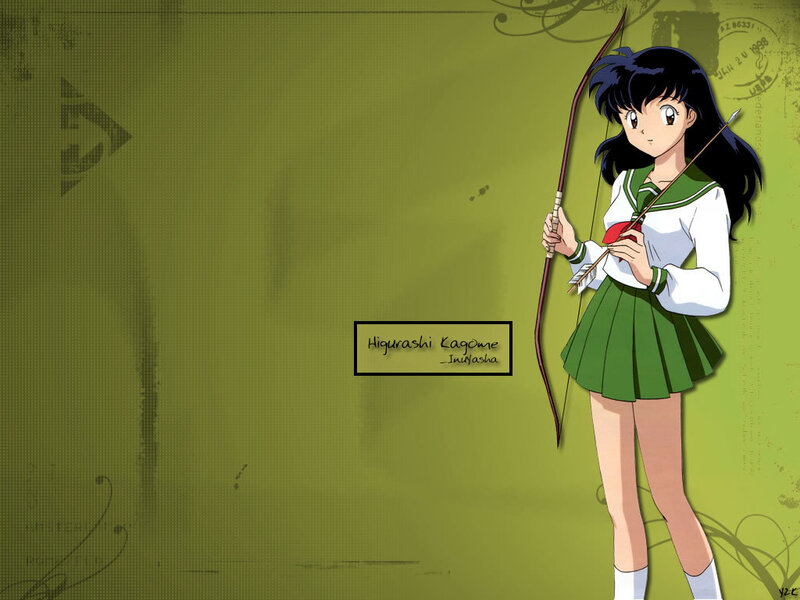 Kagome Higurashi with bow