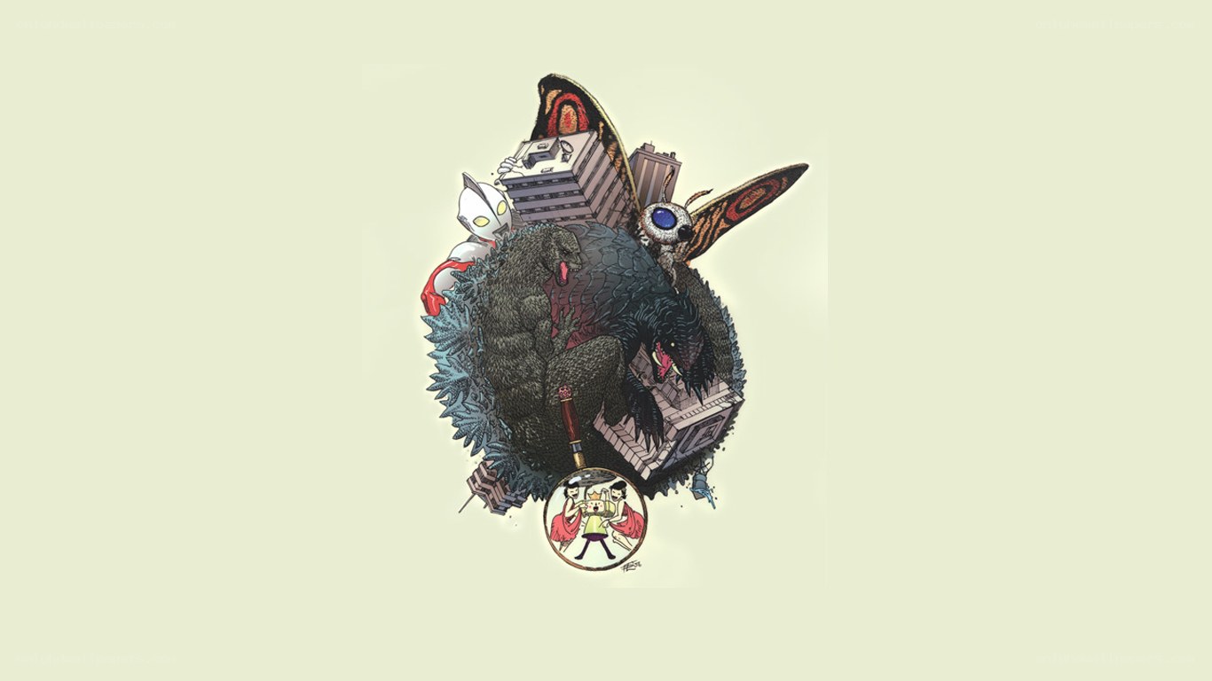 kaiju monster collage