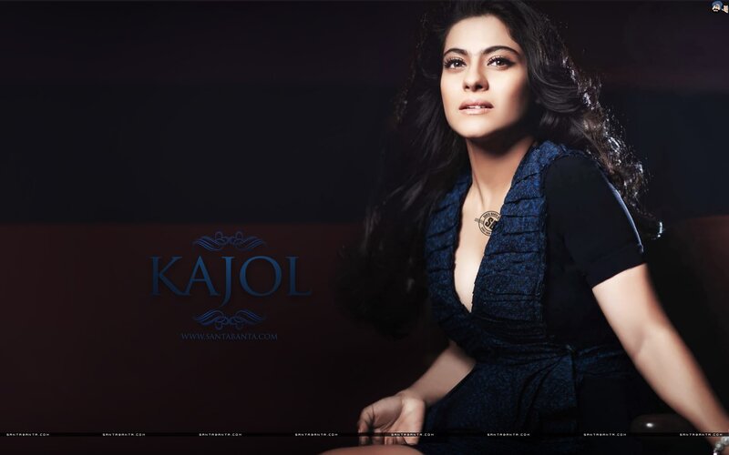 Kajol in a blue dress