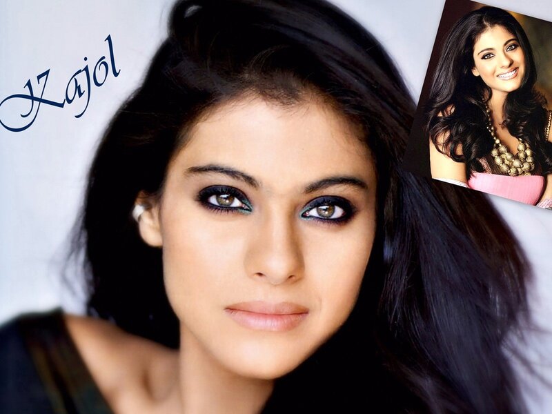 Kajol portrait with inset photo