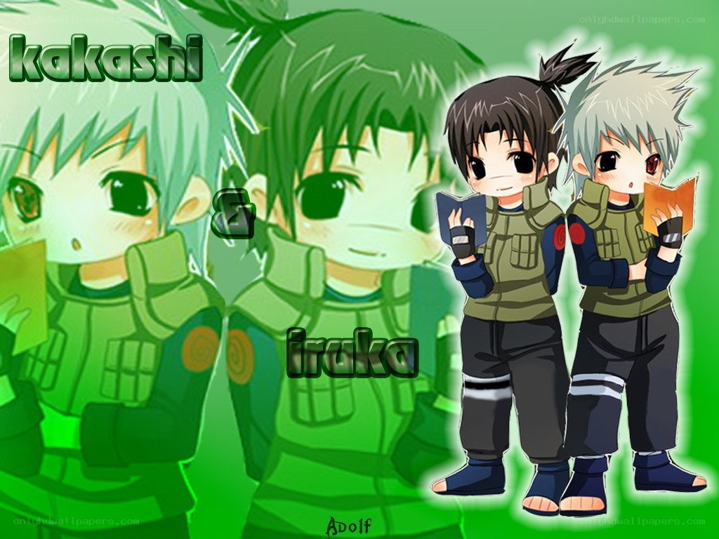 Kakashi and Iruka chibi art