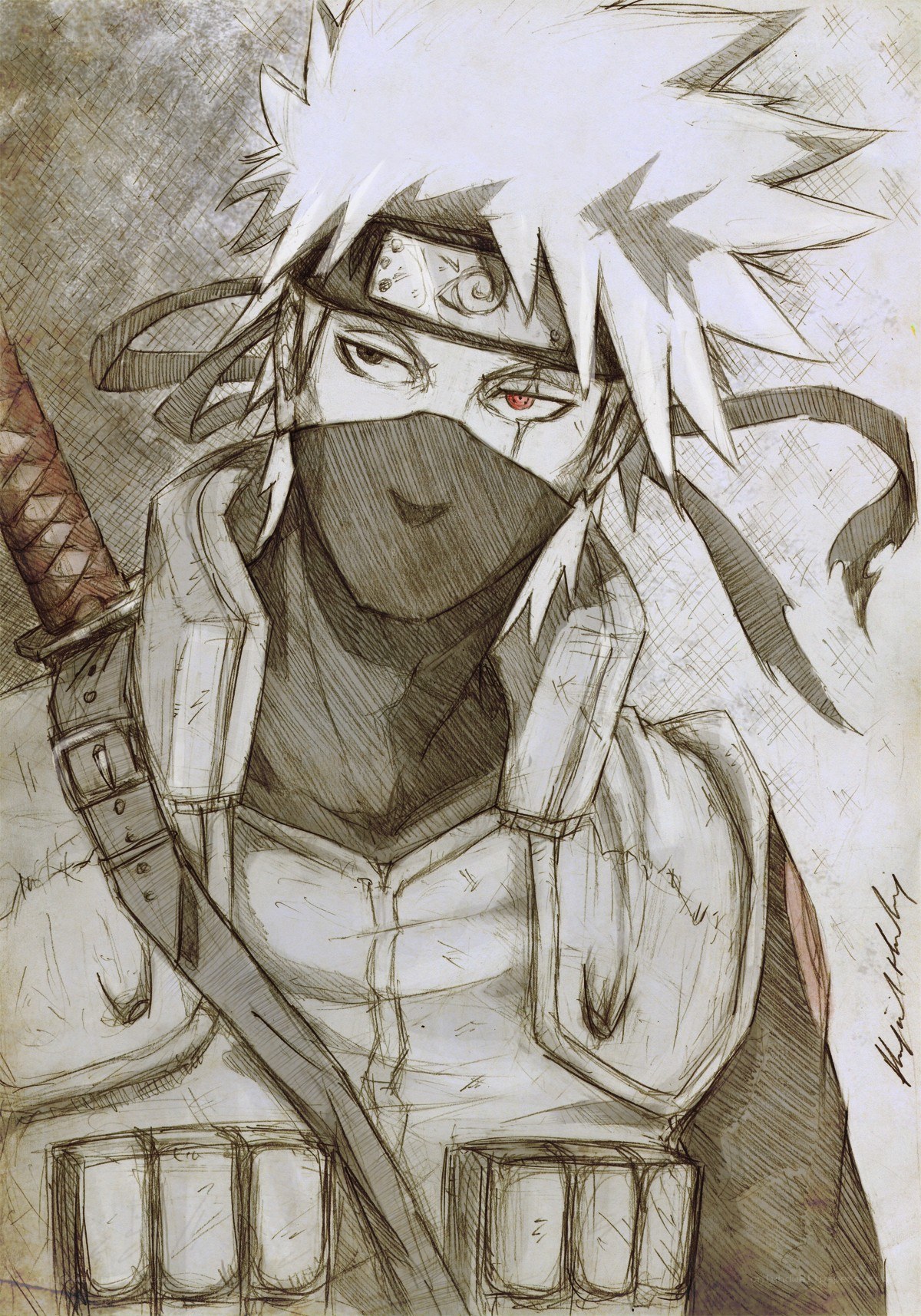 Kakashi Hatake sketch portrait