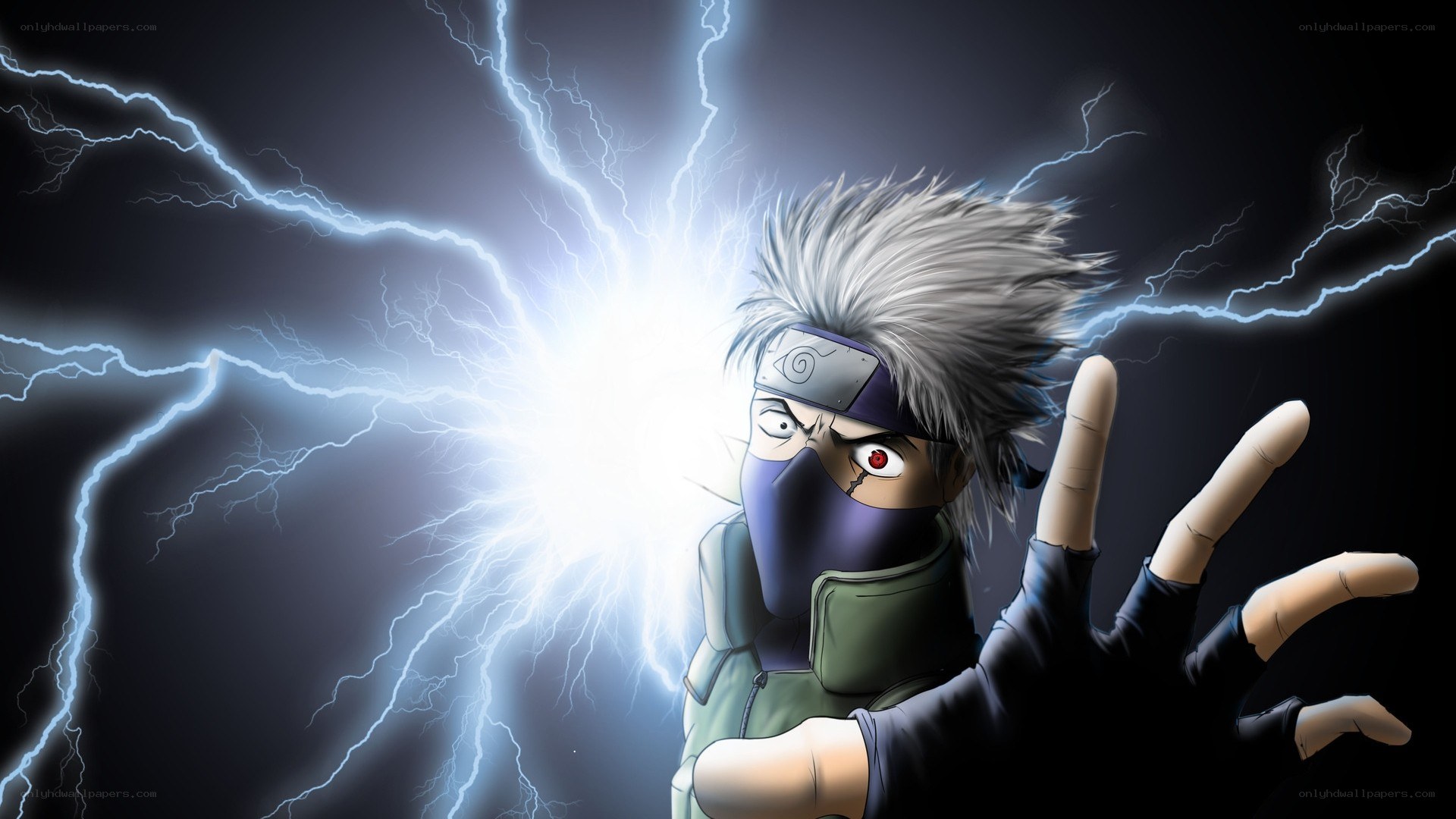 Kakashi Hatake with lightning