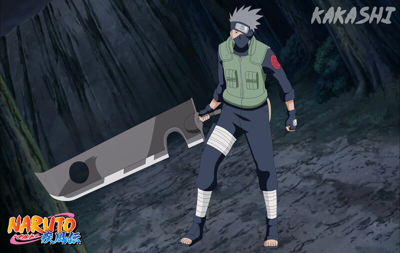 Kakashi Holding a Large Sword
