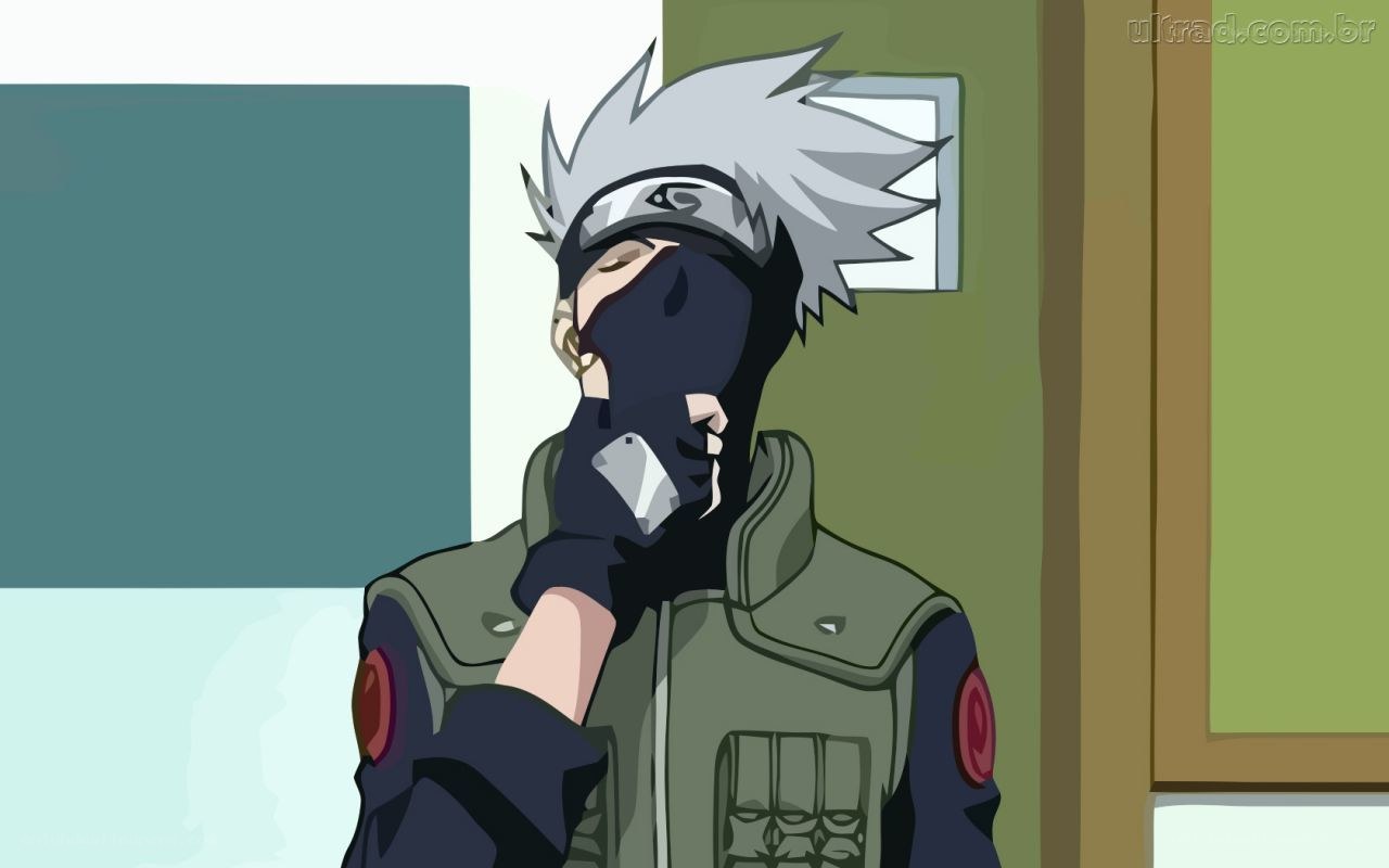 Kakashi holding phone