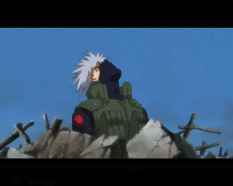 Kakashi in a battlefield