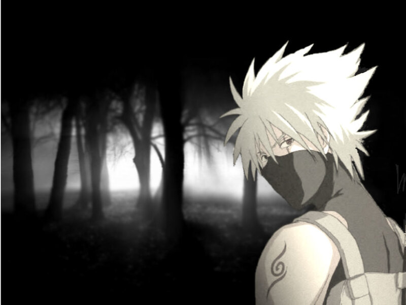 Kakashi in a dark forest