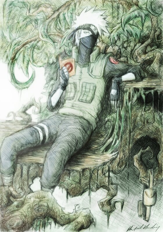 Kakashi in a forest