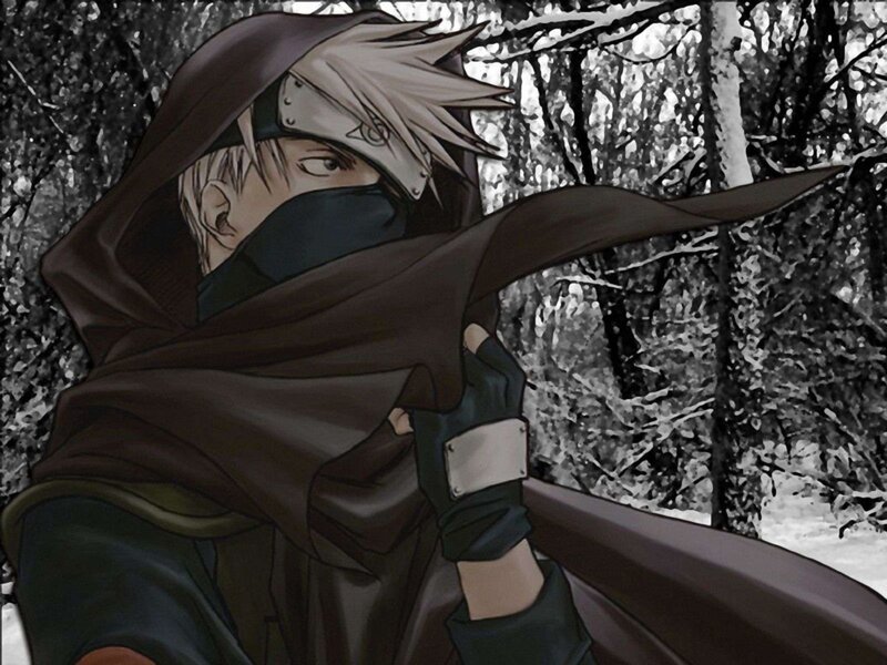 Kakashi in a snowy forest